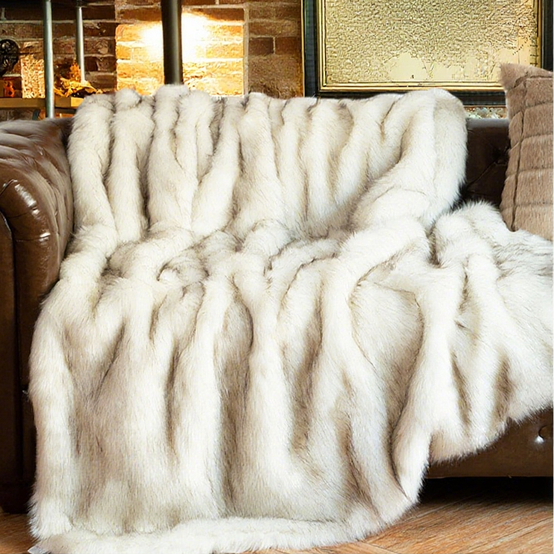 ⏳Limited-time 50% off⏰Fluffy Faux Fox Fur Throw Blanket🦊