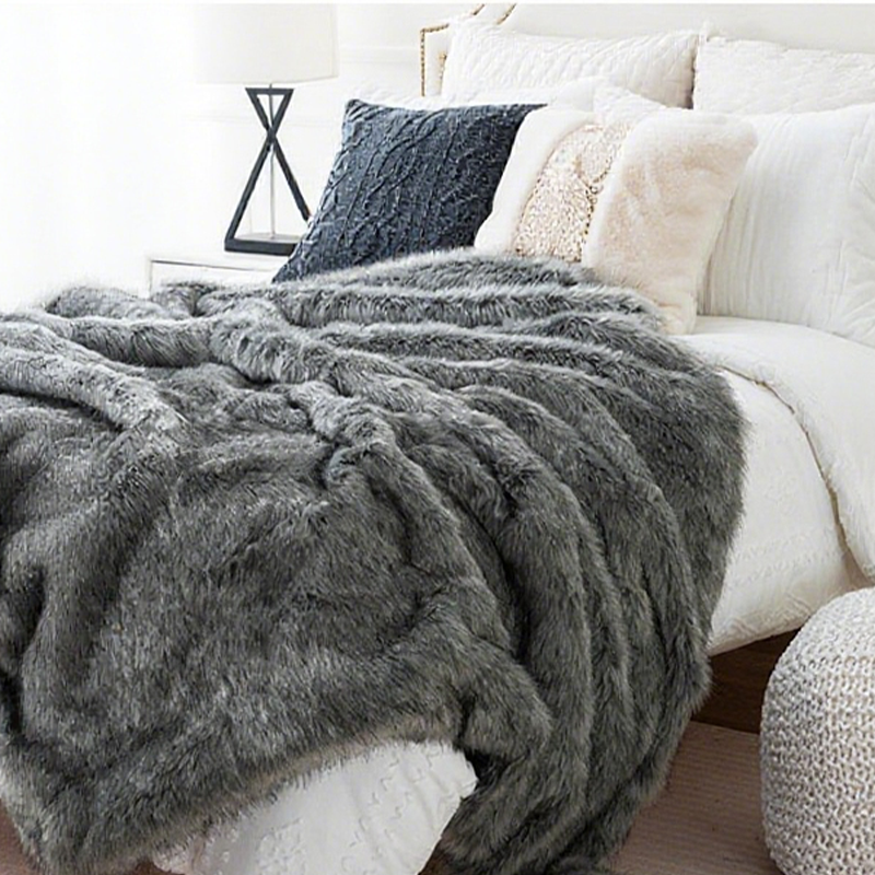 ⏳Limited-time 50% off⏰Fluffy Faux Fox Fur Throw Blanket🦊