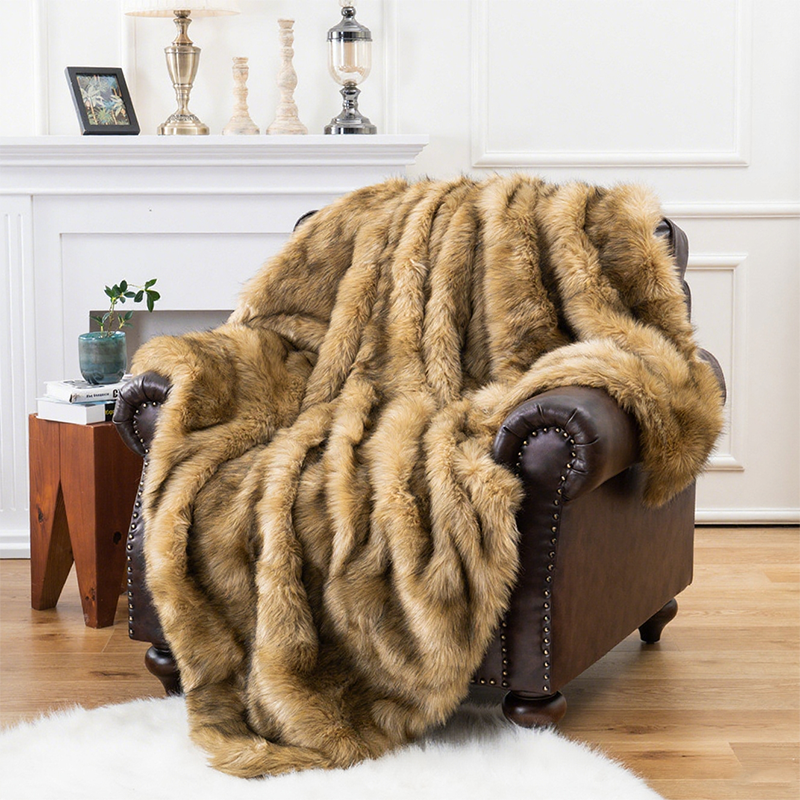 ⏳Limited-time 50% off⏰Fluffy Faux Fox Fur Throw Blanket🦊