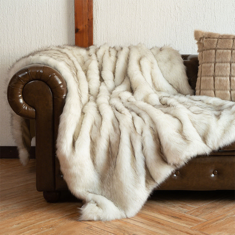 ⏳Limited-time 50% off⏰Fluffy Faux Fox Fur Throw Blanket🦊