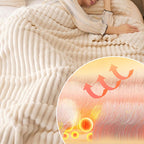 ⏳Limited-time 50% off⏰Super Soft Fur Ribbed Fleece Throw Blanket⛄🔥
