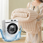 ⏳Limited-time 50% off⏰Super Soft Fur Ribbed Fleece Throw Blanket⛄🔥