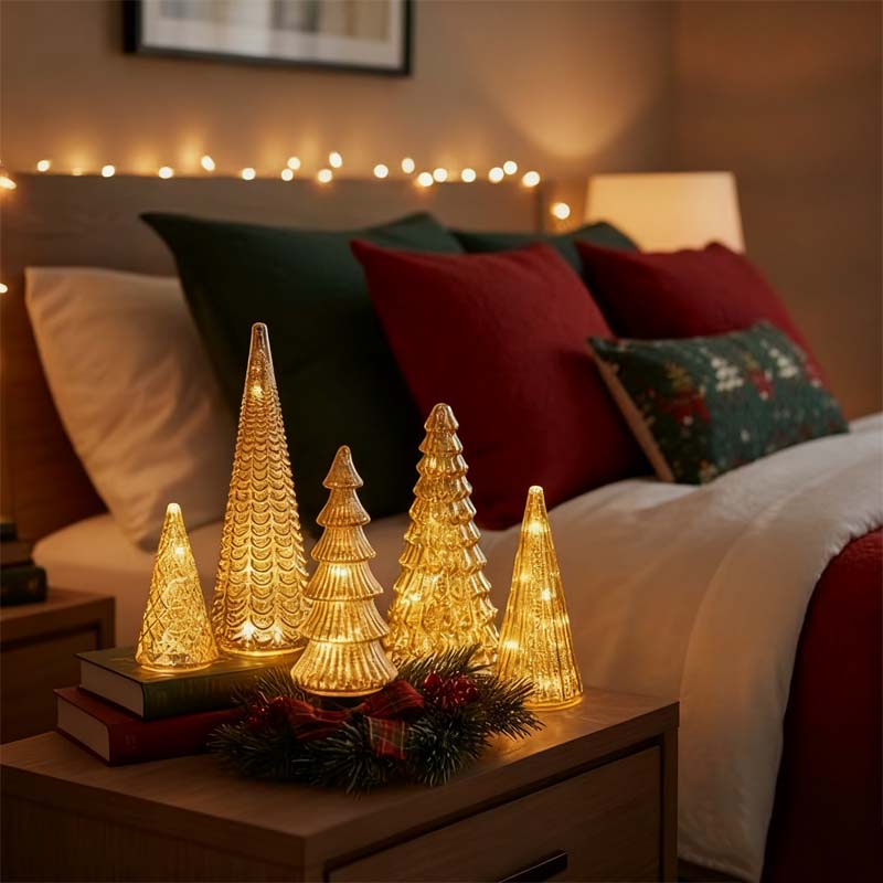 ⏳Limited-time 50% off⏰5-Piece Decorative Lighted Resin Trees Set🎄✨