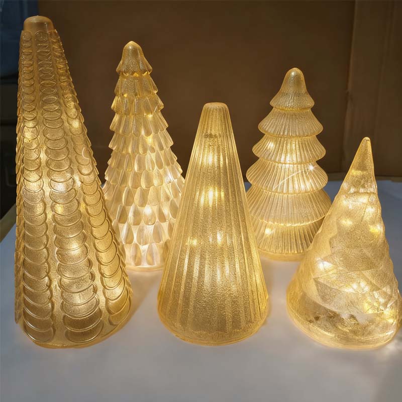 ⏳Limited-time 50% off⏰5-Piece Decorative Lighted Resin Trees Set🎄✨