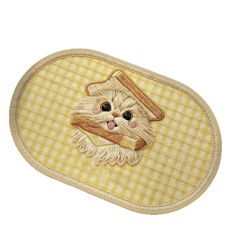 ⏳Limited-time 50% off⏰Absorbent Woven Bath Mat with Non-Slip Bottom🐶🐱