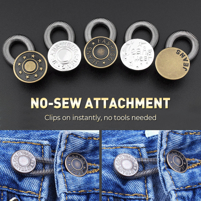 ⏳Limited-time 50% off⏰Spring-Loaded Metal Waist Extender Button for Jeans🔩👖
