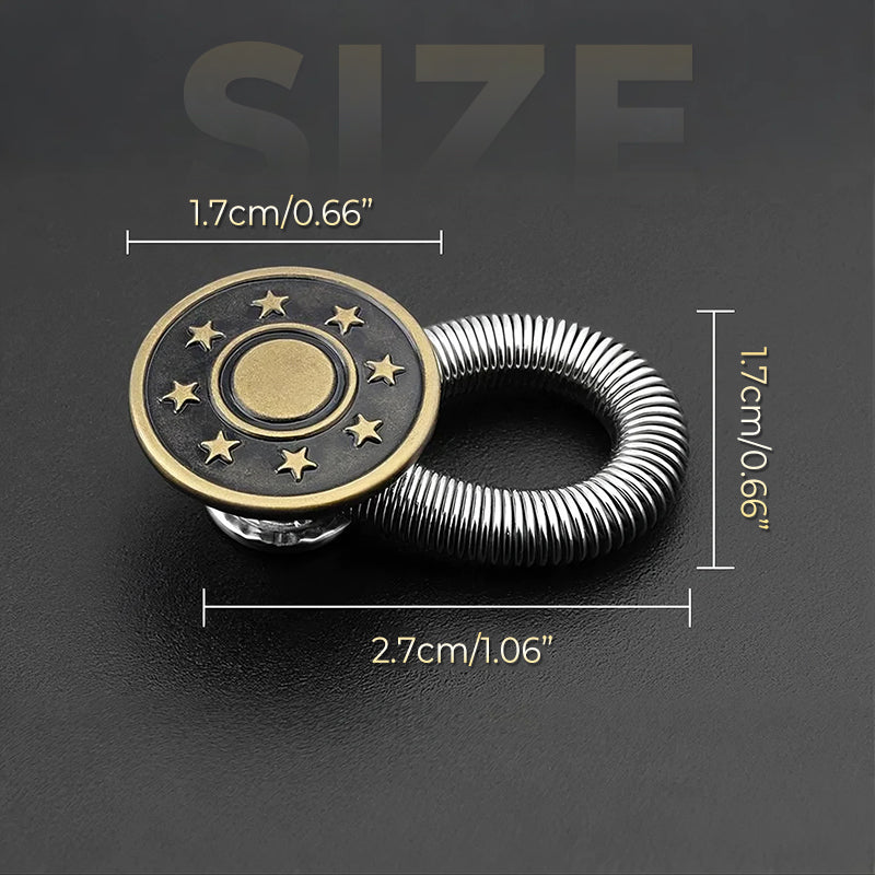 ⏳Limited-time 50% off⏰Spring-Loaded Metal Waist Extender Button for Jeans🔩👖