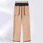 ⏳Limited-time 50% off⏰Solid Color Elastic Waistband Straight Leg Pants👖