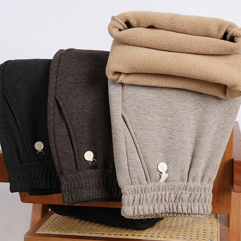 ⏳Limited-time 50% off⏰Solid Color Elastic Waistband Straight Leg Pants👖