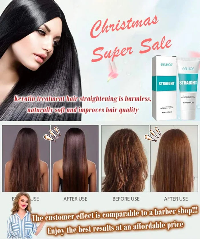 ⏳Limited-time 50% off⏰Silk and Keratin Treatment Hair Straightening Cream📏