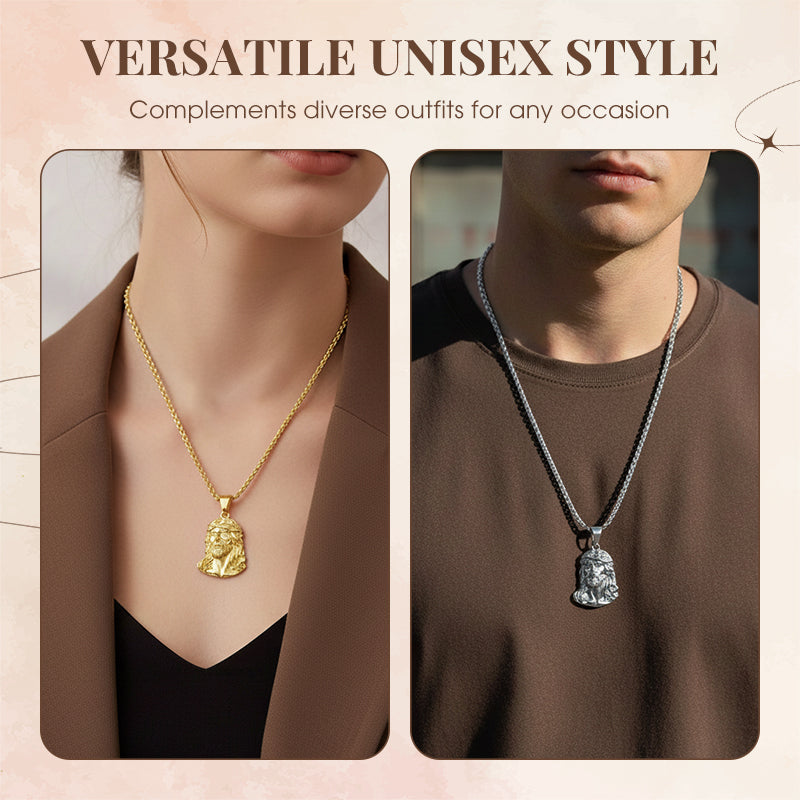 ⏳Limited-time 50% off⏰Jesus Head Pendant Necklace✝️📿