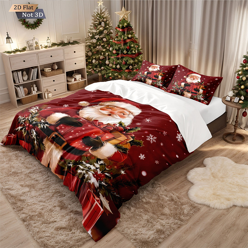 ⏳Limited-time 50% off⏰Festive Christmas 3-Piece Duvet Cover Set🛏️❤️