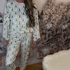 ⏳Limited-time 50% off⏰Cozy Christmas Long-Sleeve Top & Pants Set🌲🎀