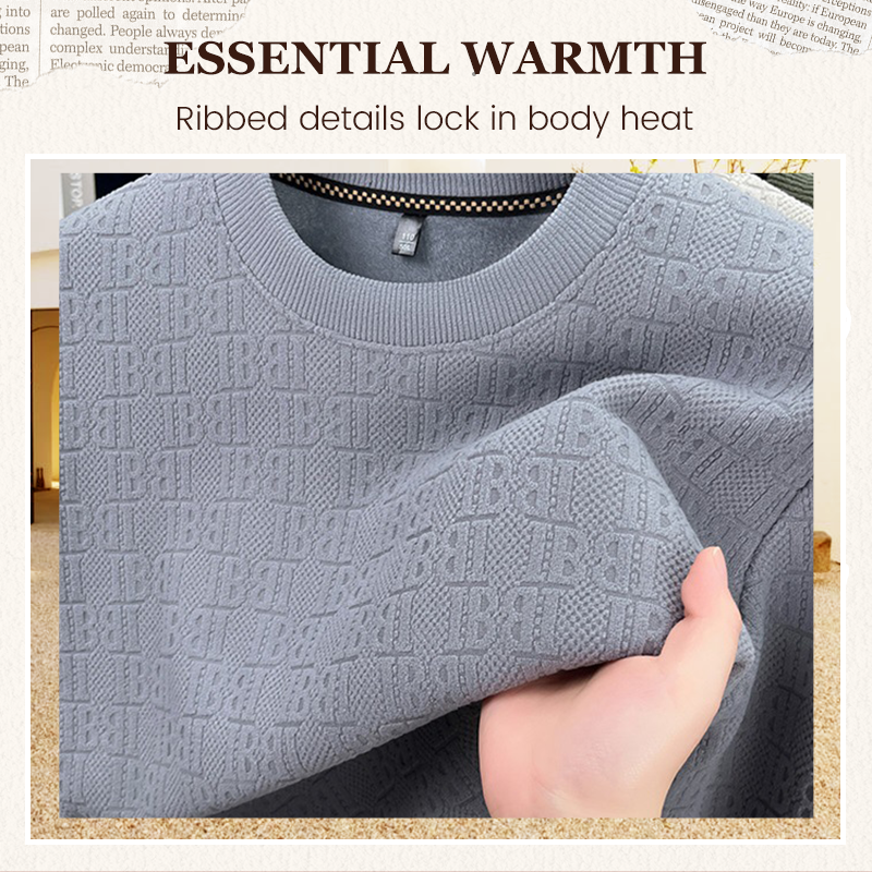 ⏳Limited-time 50% off⏰Men's Fashion Jacquard Thermal Base Layer Top👔