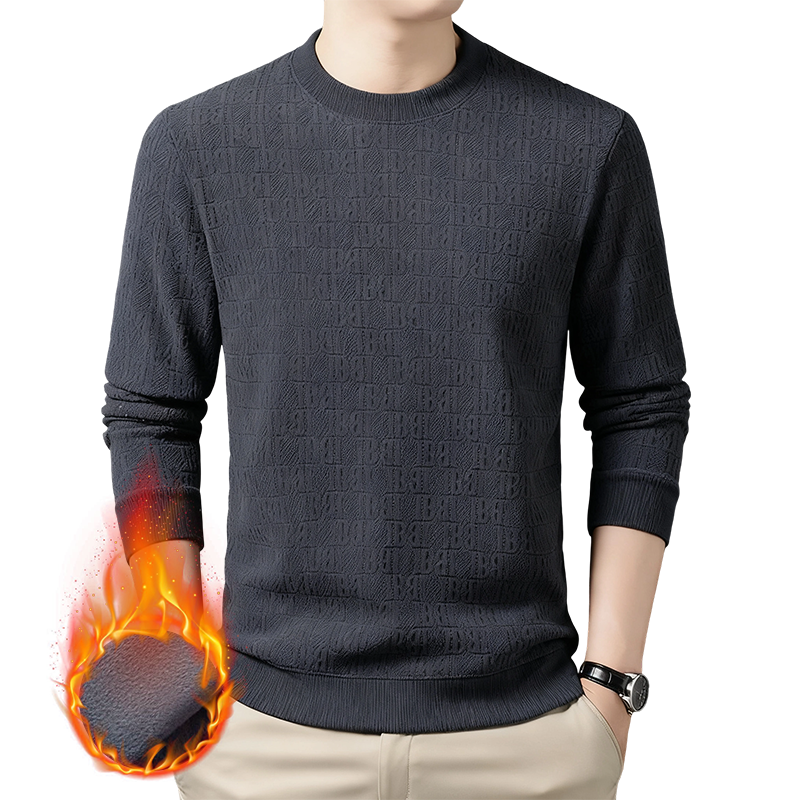 ⏳Limited-time 50% off⏰Men's Fashion Jacquard Thermal Base Layer Top👔