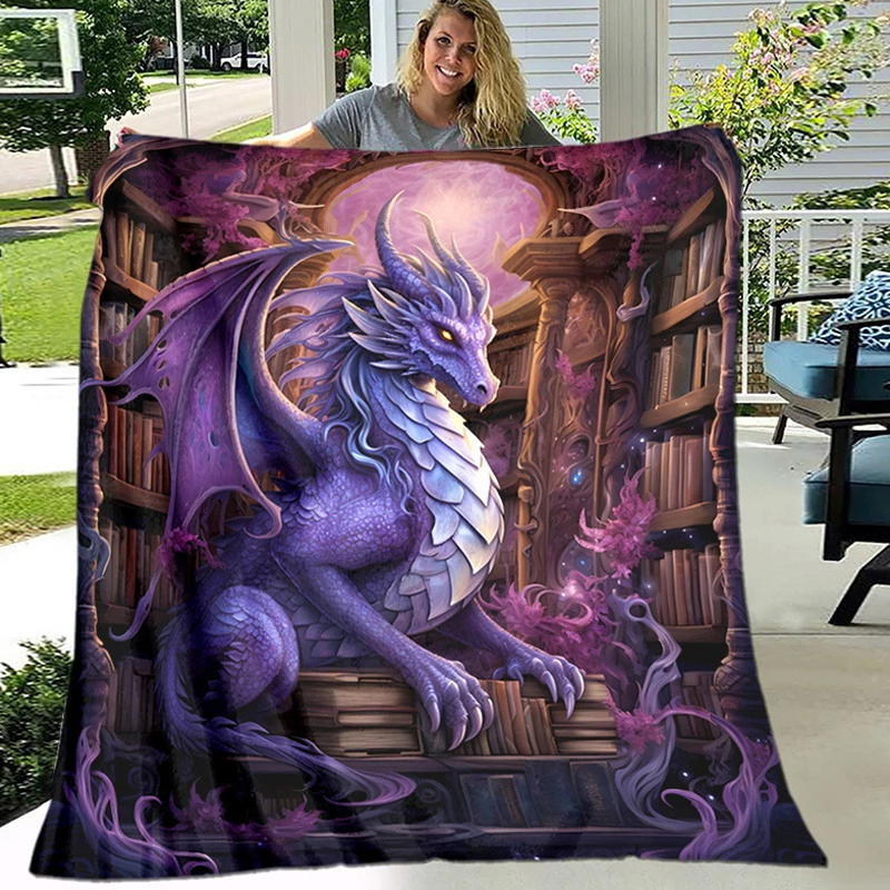 ⏳Limited-time 50% off⏰Artistic Print Flannel Throw Blanket🦖