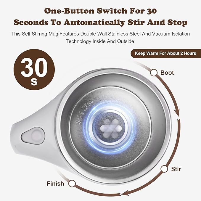 ⏳Limited-time 50% off⏰Rechargeable Automatic Magnetic Stirring Coffee Mug☕