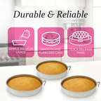 ⏳Limited-time 50% off⏰Perfect Release Stainless Steel Cake Pan🍰