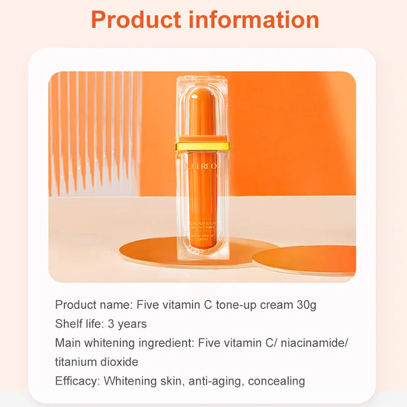 ⏳Limited-time 50% off⏰Five Vitamin C Tone-Up Cream🍊