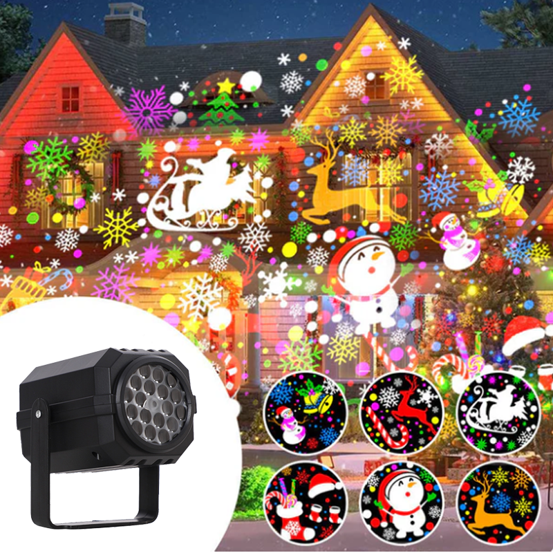 ⏳Limited-time 50% off⏰Rotating LED Christmas Pattern Projector Light🎅🎄