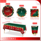 ⏳Limited-time 50% off⏰Christmas Disposable Paper Tableware Set for 16 Guests🍽️🎄