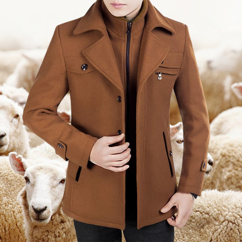 ⏳Limited-time 50% off⏰Men's Double-Collar Coat🧥