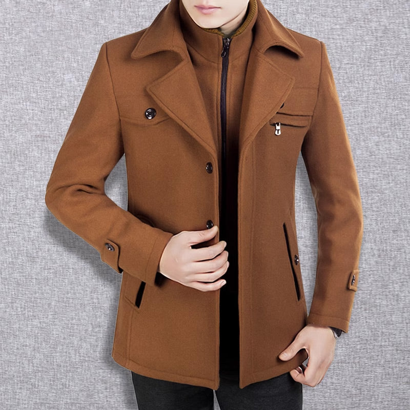 ⏳Limited-time 50% off⏰Men's Double-Collar Coat🧥
