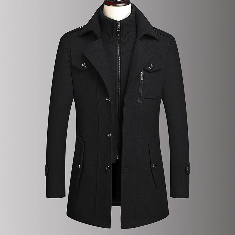 ⏳Limited-time 50% off⏰Men's Double-Collar Coat🧥
