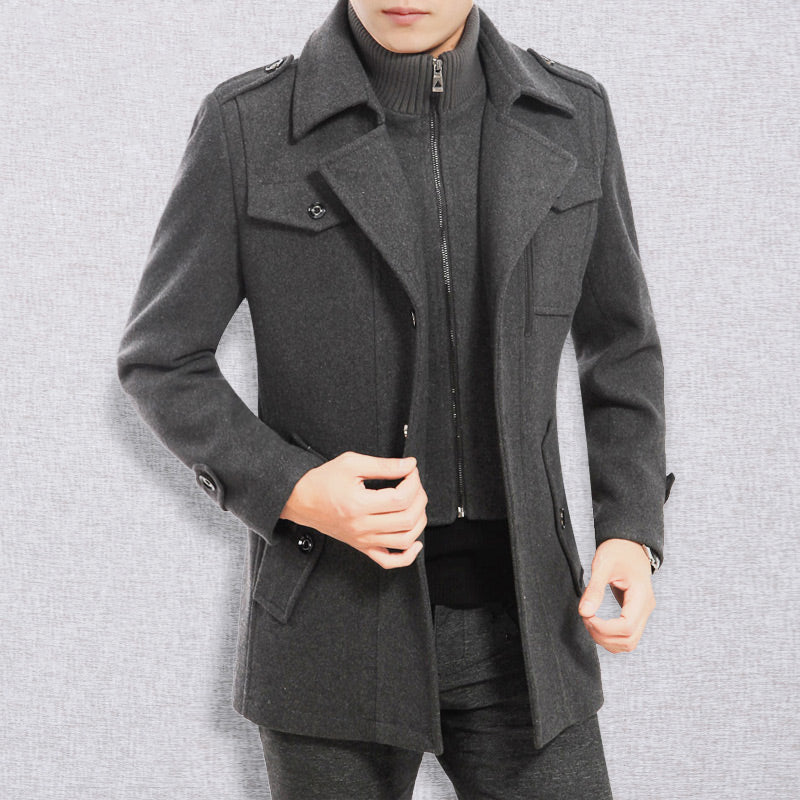 ⏳Limited-time 50% off⏰Men's Double-Collar Coat🧥