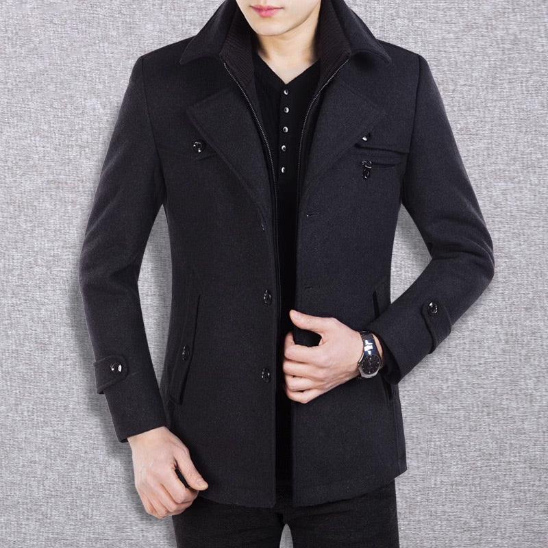 ⏳Limited-time 50% off⏰Men's Double-Collar Coat🧥