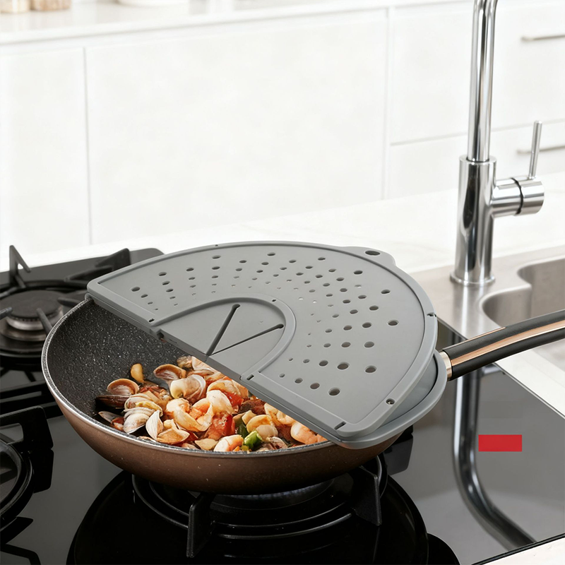 ⏳Limited-time 50% off⏰Foldable Silicone Anti-Spill Splatter Screen Lid🍲