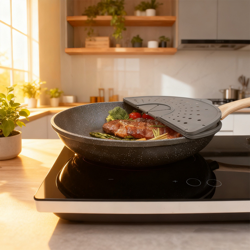 ⏳Limited-time 50% off⏰Foldable Silicone Anti-Spill Splatter Screen Lid🍲