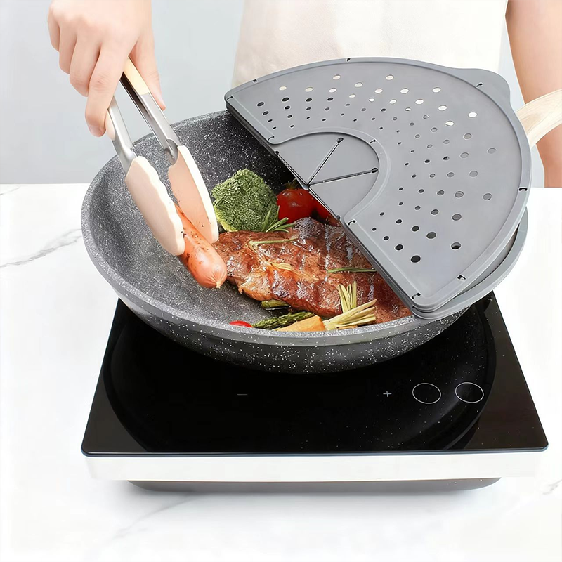 ⏳Limited-time 50% off⏰Foldable Silicone Anti-Spill Splatter Screen Lid🍲