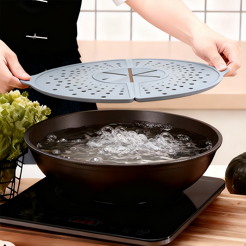 ⏳Limited-time 50% off⏰Foldable Silicone Anti-Spill Splatter Screen Lid🍲