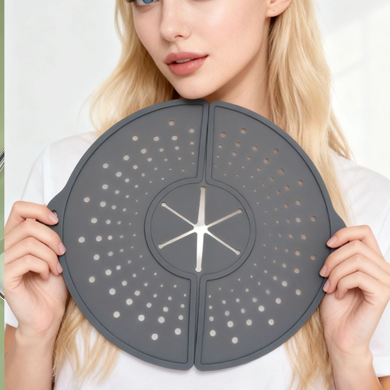 ⏳Limited-time 50% off⏰Foldable Silicone Anti-Spill Splatter Screen Lid🍲