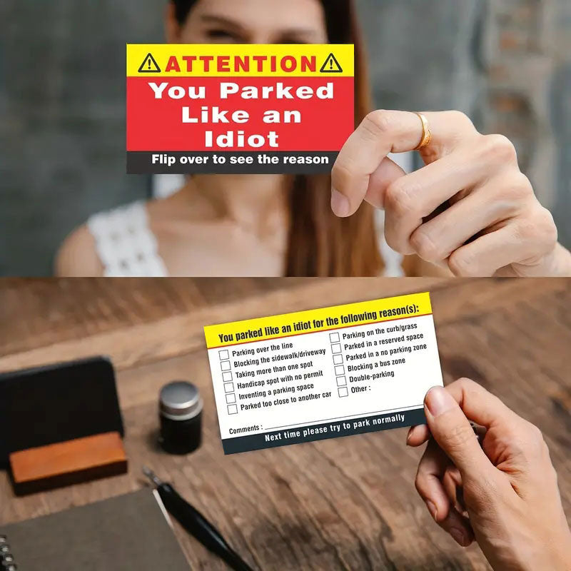 ⏳Limited-time 50% off⏰Parking Offense Funny Notice Card🚗🅿️