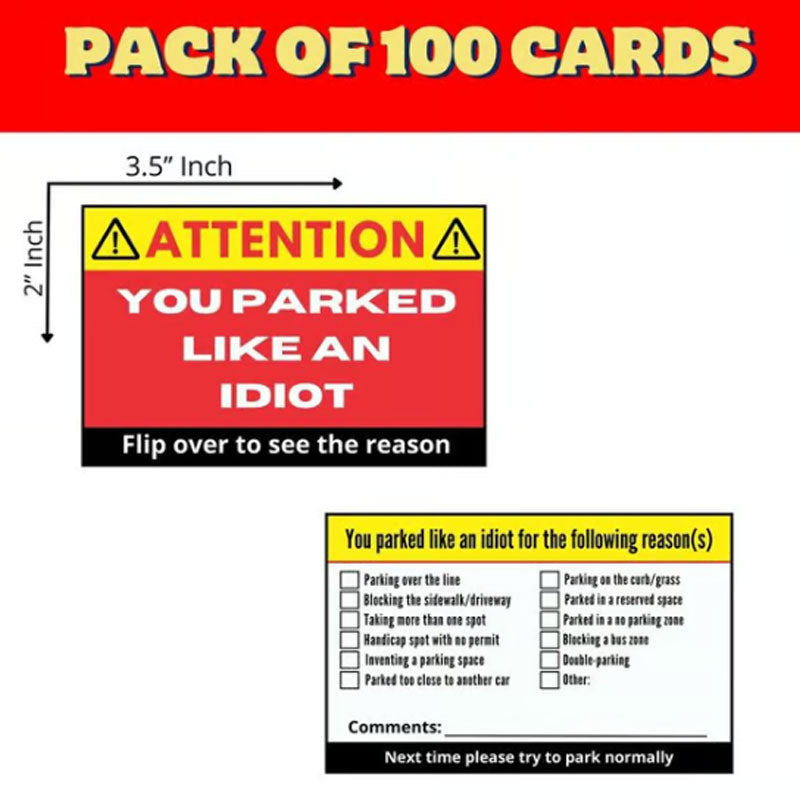 ⏳Limited-time 50% off⏰Parking Offense Funny Notice Card🚗🅿️
