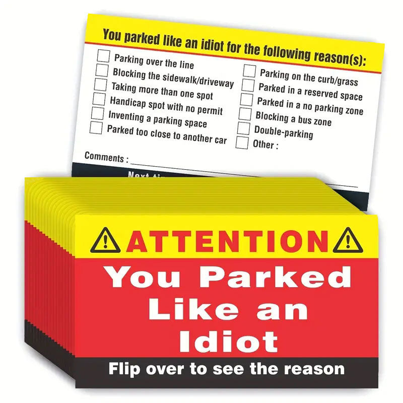 ⏳Limited-time 50% off⏰Parking Offense Funny Notice Card🚗🅿️