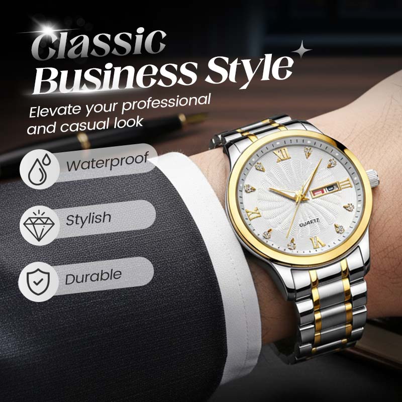 ⏳Limited-time 50% off⏰Men's Two-Tone Waterproof Luminous Watch⌚