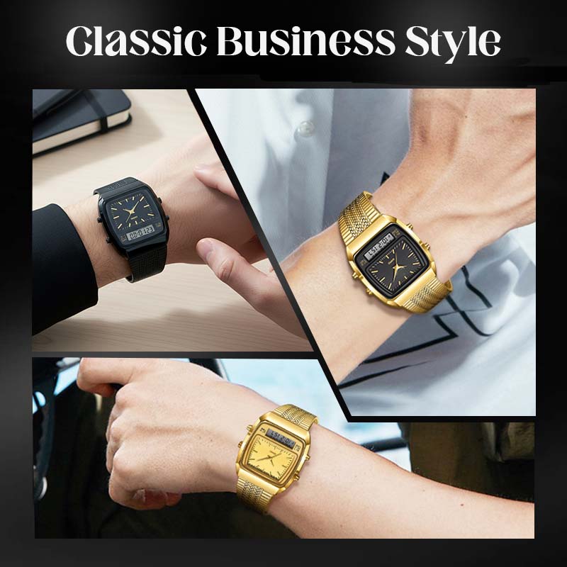 ⏳Limited-time 50% off⏰LIEBIG Roman Retro Dual System Multi-Function Digital Sports Watch⌚