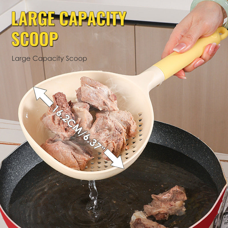 ⏳Limited-time 50% off⏰2-in-1 Large Capacity Serving &amp; Straining Spoon🍝🥄