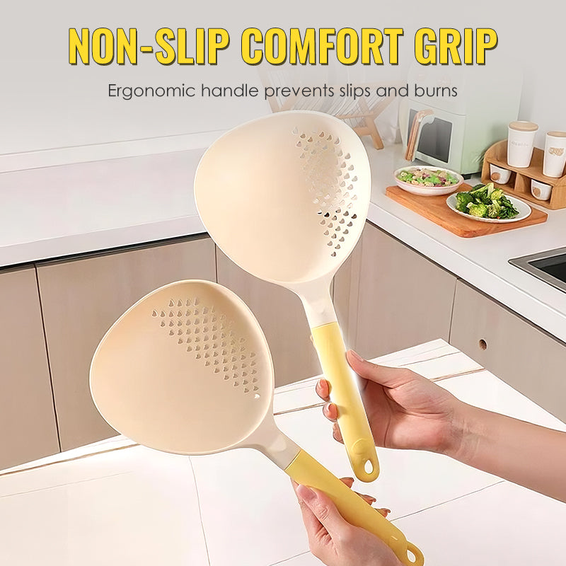 ⏳Limited-time 50% off⏰2-in-1 Large Capacity Serving &amp; Straining Spoon🍝🥄