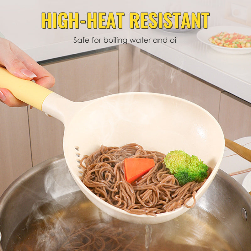 ⏳Limited-time 50% off⏰2-in-1 Large Capacity Serving &amp; Straining Spoon🍝🥄