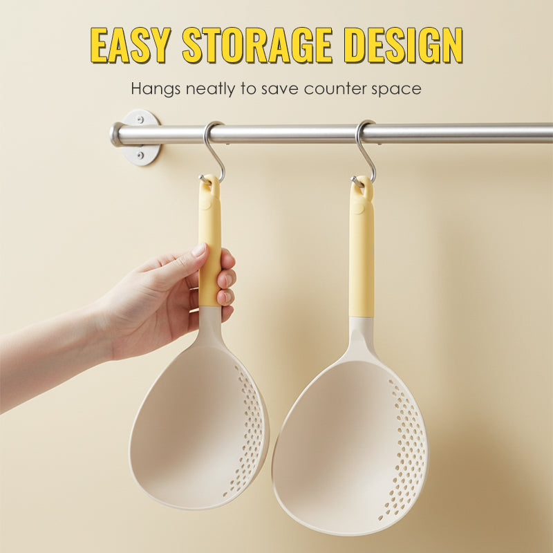 ⏳Limited-time 50% off⏰2-in-1 Large Capacity Serving &amp; Straining Spoon🍝🥄