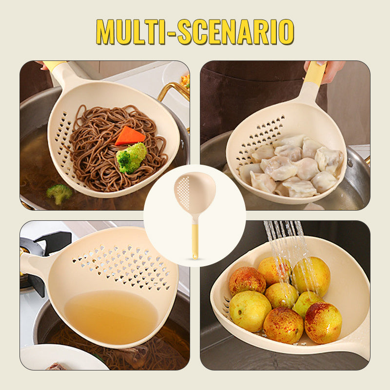 ⏳Limited-time 50% off⏰2-in-1 Large Capacity Serving &amp; Straining Spoon🍝🥄