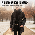 ⏳Limited-time 50% off⏰Men's Mid-Length Hooded Puffer Jacket🧥