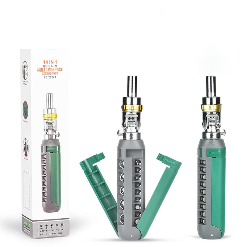 ⏳Limited-time 50% off⏰14 in 1 Multifunctional Ratchet Screwdriver Set🪛