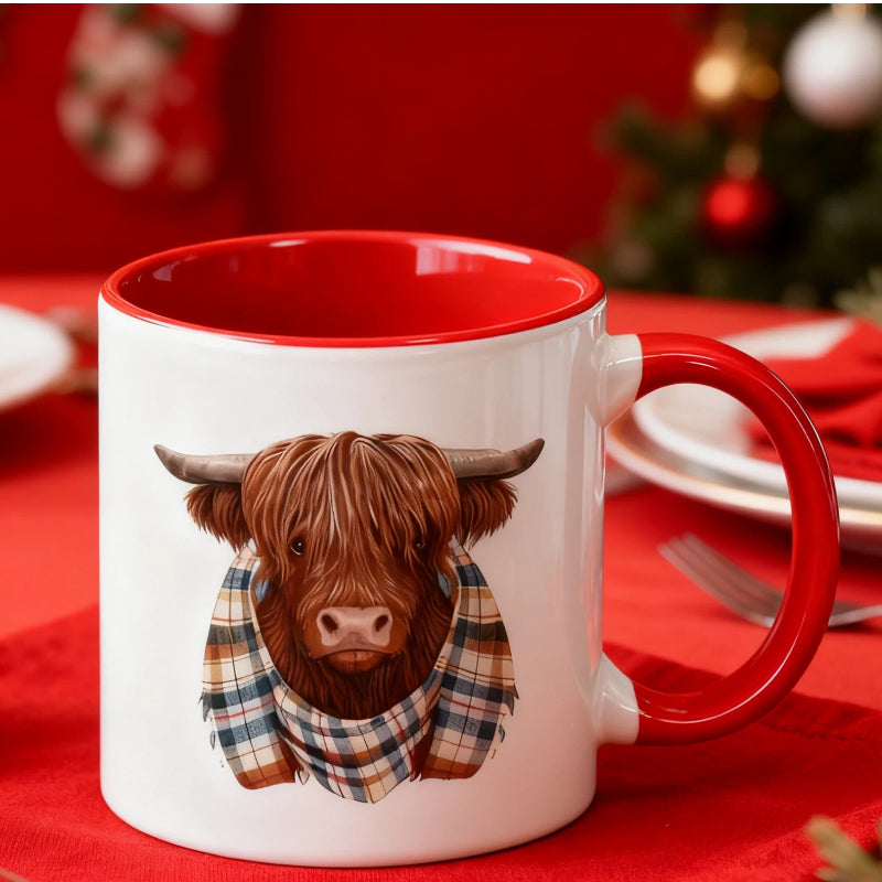 ⏳Limited-time 50% off⏰Highland Cow Ceramic Coffee Mug🐮☕