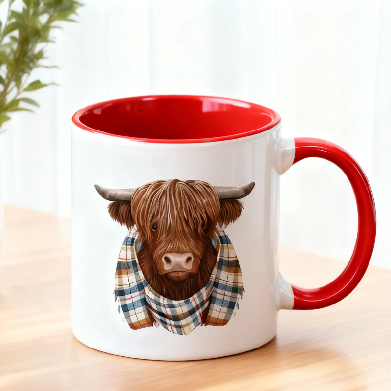 ⏳Limited-time 50% off⏰Highland Cow Ceramic Coffee Mug🐮☕