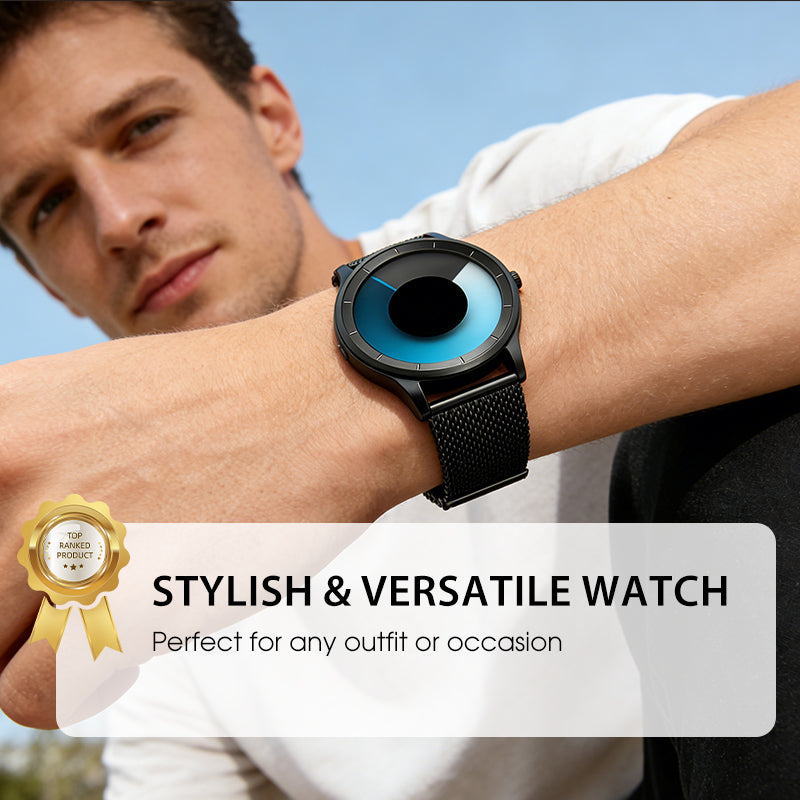 ⏳Limited-time 50% off⏰Men’s Futuristic Minimalist Watch with Creative Rotating Disk Dial⌚